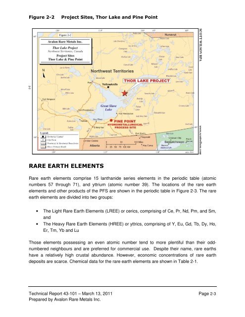 technical report on the nechalacho deposit, thor lake project ...