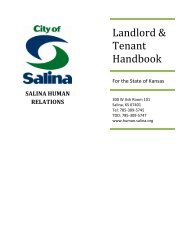 Landlord & Tenant Handbook - City of Salina, Kansas