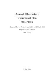 Business Plan 2004/2005 - Armagh Observatory