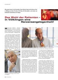 Das Wohl der Patienten â in VÃ¶lklingen eine ... - Herzzentrum Saar