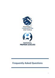 NPLV Frequently Asked Questions - Football Federation Victoria