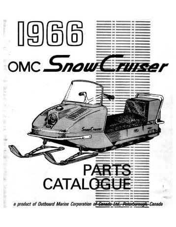 1966 SNOW CRUISER PARTS BOOK - Vintage Snow