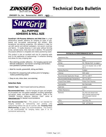 All-purpose adhesive & wall size