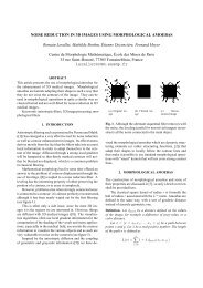 NOISE REDUCTION IN 3D IMAGES USING MORPHOLOGICAL ...