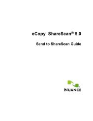 eCopy Send to ShareScan Guide - Nuance