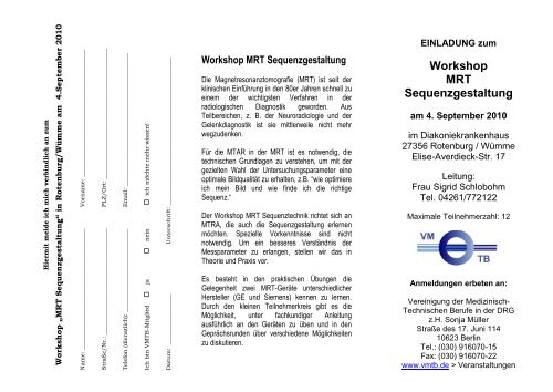 Workshop MRT Sequenzgestaltung