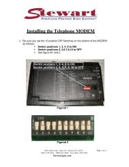 Installing the Telephone MODEM - J.M. Stewart Signs