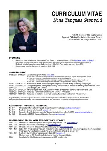 CURRICULUM VITAE - Fredrikstad kommune