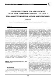 characteristics and risk assessment of trace metals in airborne ...