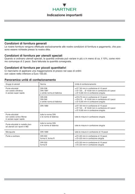 Punte coniche 2009.pdf - SEF meccanotecnica