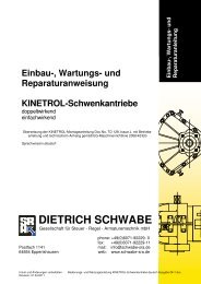 Betriebsanleitung KINETROL-Schwenkantriebe - Schwabe