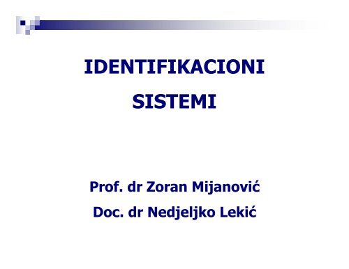 IDENTIFIKACIONI SISTEMI