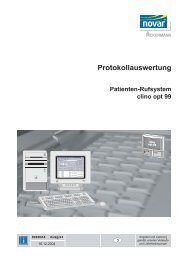 Protokollauswertung Patienten-Rufsystem clino opt 99