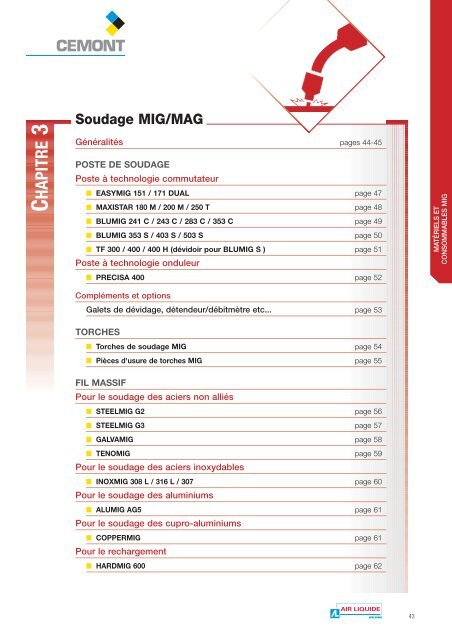 Soudage MIG/MAG - Cemont