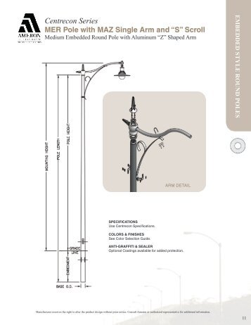 MER Pole with MAZ Single Arm and "S" Scroll - Ameron ...