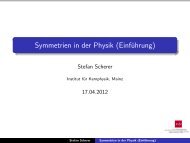 Symmetrien in der Physik (Einführung) - Institut für Kernphysik