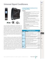 Universal Isolated Signal Conditioners - Automationdirect