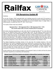 VIA Bargaining Update #5 - CAW