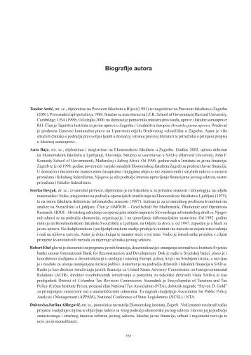 Biografije autora - Institut za javne financije