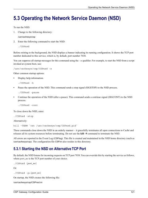 CSP Gateway Configuration Guide - InterSystems Documentation