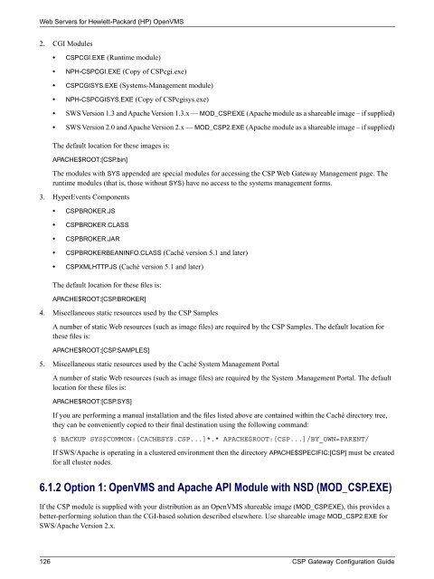 CSP Gateway Configuration Guide - InterSystems Documentation