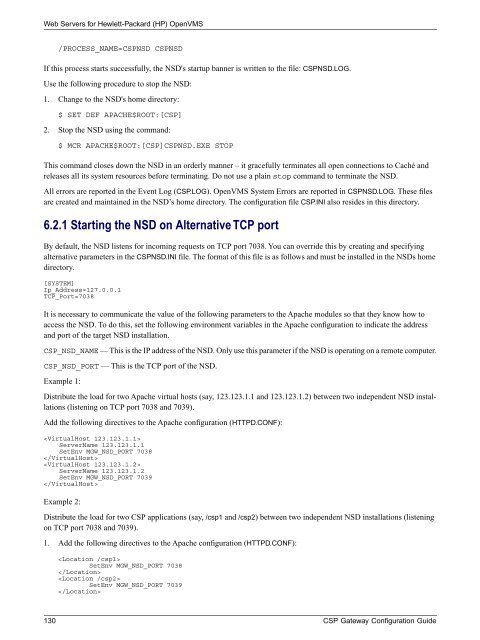 CSP Gateway Configuration Guide - InterSystems Documentation