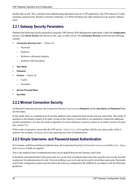 CSP Gateway Configuration Guide - InterSystems Documentation