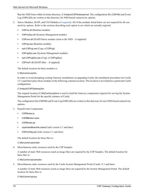 CSP Gateway Configuration Guide - InterSystems Documentation