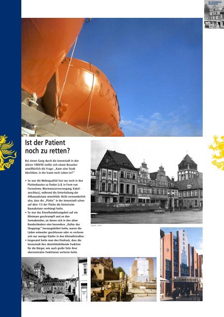10 Jahre Stadtsanierung in der Universitäts - Hansestadt Greifswald