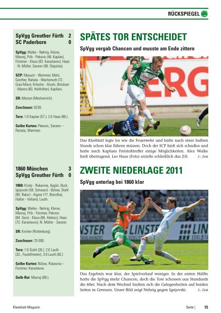 KLEEBLATTMAGAZIN - SpVgg Greuther Fürth