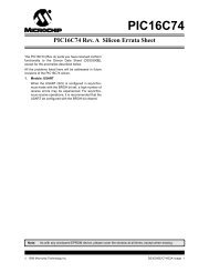 PIC16C74 Rev. A Silicon Errata Sheet