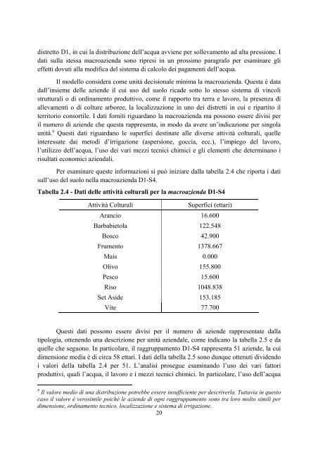 Un modello territoriale per l'analisi economica sull'uso dell ... - Inea