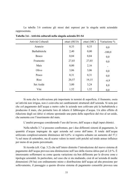 Un modello territoriale per l'analisi economica sull'uso dell ... - Inea