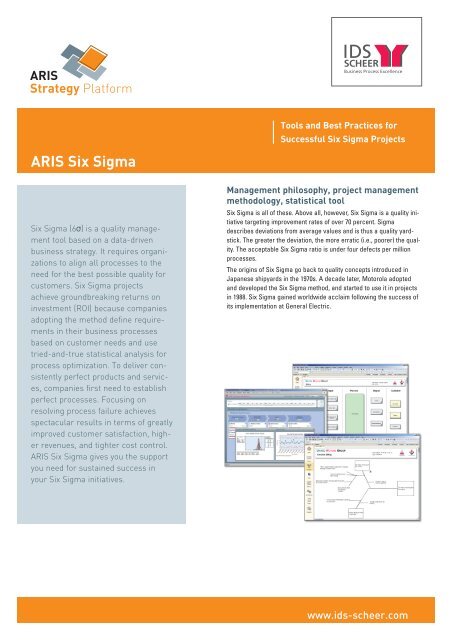 Factsheet ARIS Six Sigma - Software AG
