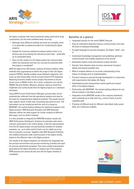 Factsheet ARIS Six Sigma - Software AG