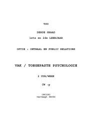 VAK / TOEGEPASTE PSYCHOLOGIE