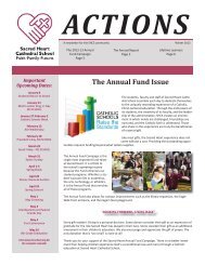 2012 ACTIONS Annual Report - Sacred Heart Cathedral School