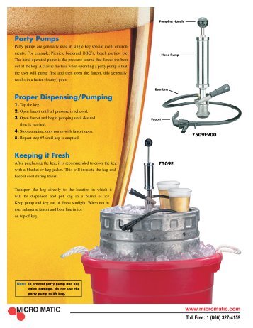 Party Pumps Proper Dispensing/Pumping ... - Micro Matic USA