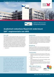 Academisch ziekenhuis Maastricht ondersteunt SAP - IDS Scheer AG