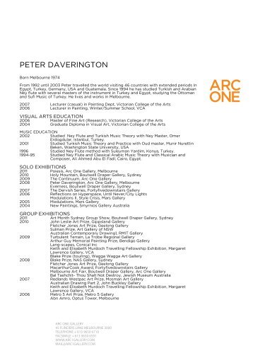 PETER DAVERINGTON - Arc One Gallery