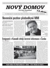 NovoroÄnÃ­ pozdrav pÅedsedkynÄ MMI - NovÃ©ho Domova