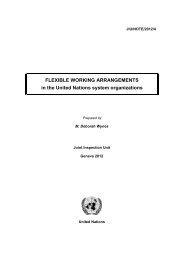 Flexible working arrangements in the United Nations system ...