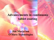 Advancements in continuous tablet coating - CVG