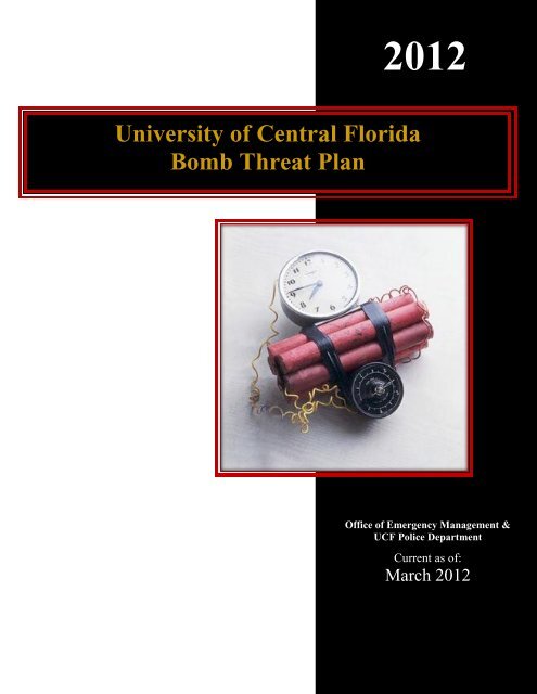 University of Central Florida Bomb Threat Plan - UCF Facilities and ...