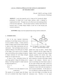 local stress approach for fatigue assessment of welded joint