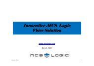 Innovative MCS Logic Voice Solution