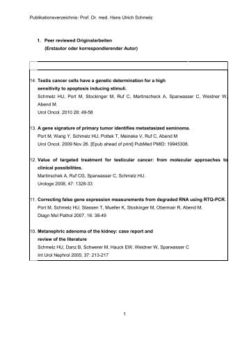 Publikationen Prof. Dr. med. Schmelz ( PDF , 490 kB)