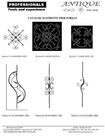 CATALOG ELEMENTE FIER FORJAT - Iftode Universal SNC
