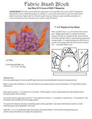 Final Tea Pot - Quilt Magazine