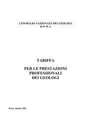 Bozza nuovo Tariffario - Ordine dei Geologi della Lombardia